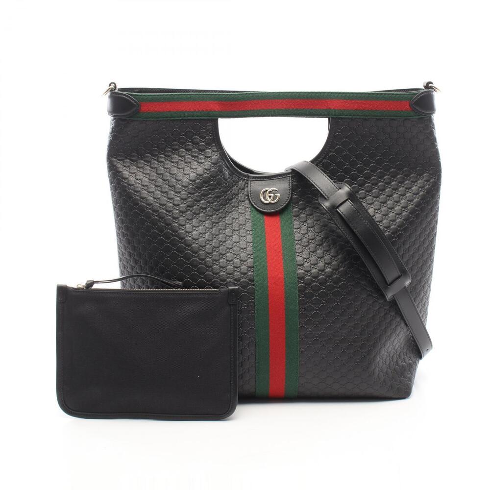 Gucci Giglio Guccissima Limited Edition Handbag Leather Black